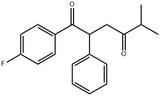 1-(4-FLUOROPHENYL)-5-METHYL-2-PHENYLHEXANE-1,4-DIONE 结构式