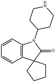1-(哌啶-4-基)螺[环戊烷-1,3-吲哚啉]-2-酮 结构式