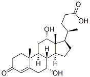 7a,12a-Dihydroxy-3-oxo-4-cholenoic acid 结构式