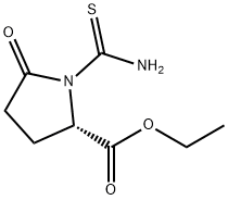 Proline,  5-oxo-1-(thiocarbamoyl)-,  ethyl  ester  (8CI) 结构式