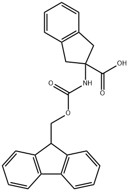 N-FMOC-2-氨基茚-2-甲酸 结构式