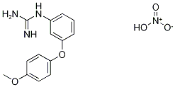 1-(3-(4-甲氧基苯氧基)苯基)硝酸胍 结构式