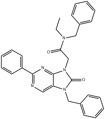 N-BENZYL-2-(7-BENZYL-8-OXO-2-PHENYL-7H-PURIN-9(8H)-YL)-N-ETHYLACETAMIDE 结构式