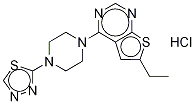 6-Ethyl-4-[4-(1,3,4-thiadiazol-2-yl)-1-piperazinyl]thieno[2,3-d]pyriMidine Hydrochloride 结构式