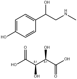 (beta-,4-dihydroxyphenethyl)methylammonium hydrogen [R-(R*,R*)]-tartrate  结构式