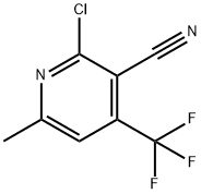2-氯-6-甲基-4-三氟甲基烟腈 结构式