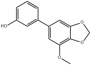 3'-Hydroxy-5-methoxy-3,4-methylenedioxybiphenyl 结构式