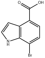 7-溴-1H-吲哚-4-羧酸 结构式