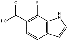 7-溴-1H-吲哚-6-羧酸 结构式