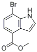 7-溴-1H-吲哚-4-羧酸甲酯 结构式