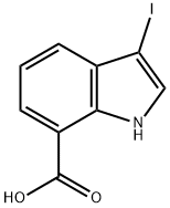 1H-Indole-7-carboxylic acid, 3-iodo- 结构式