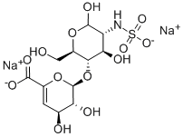 2-脱氧-4-O-(4-脱氧-ALPHA-L-苏式-己-4-烯吡喃糖基)-2-(磺基氨基)-D-葡萄糖二钠盐 结构式