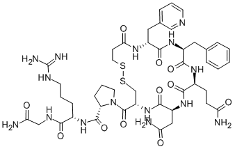 MPR-D-PYRIDYLALANINE-PHE-GLN-ASN-CYS-PRO-ARG-GLY-NH2 结构式