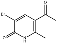 5-乙酰基-3-溴-6-甲基-2(1H)-吡啶酮 结构式