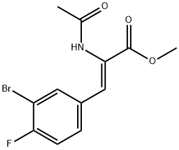 Methyl (2Z)-3-(3-bromo-4-fluorophenyl)-2-acetamidoprop-2-enoate 结构式