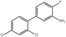[1,1'-Biphenyl]-3-aMine, 2',4'-dichloro-4-fluoro- 结构式