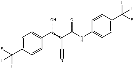 alpaha-cyano-beta-hydroxy-N-(4-(trifluoromethyl)phenyl)-3-(4-(trifluoromethyl)phenyl)propenamide 结构式