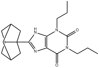 1,3-二丙基-8-(3-正金刚烷基)黄嘌呤 结构式