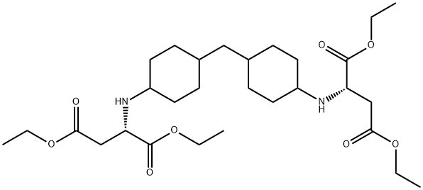 N,N'-(亚甲基二-4,1-环己烷二基)二天冬氨酸四乙酯 结构式