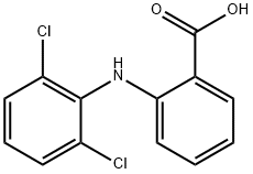 2-[(2,6-二氯苯基)氨基]苯甲酸 结构式