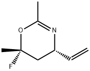 4H-1,3-Oxazine,4-ethenyl-6-fluoro-5,6-dihydro-2,6-dimethyl-,trans-(9CI) 结构式
