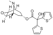 二(2-噻吩基)乙醇酸东莨菪酯 结构式