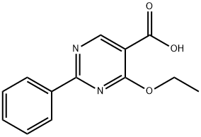4-乙氧基-2-苯基-5-嘧啶羧酸 结构式