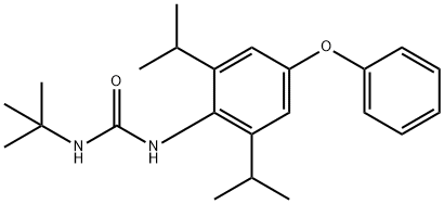 N-[2,6-二(1-甲基乙基)-4-苯氧苯基]-N'-(1,1-二甲基乙基)-脲 结构式