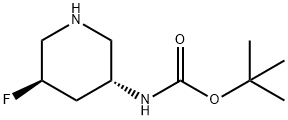 （3R，5R）3-BOC-氨基-5-氟哌啶 结构式