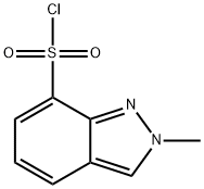 2-甲基-2H-吲唑-7-磺酰氯 结构式