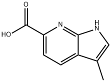 3-Methyl-1H-pyrrolo[2,3-b]pyridine-6-carboxylic acid 结构式