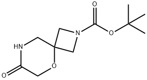 2-BOC-5-氧杂-2,8-二氮杂 - 螺[3.5]壬-7-酮 结构式