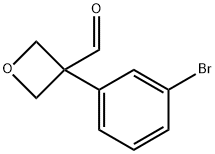 3-(3-Bromophenyl)oxetane-3-carbaldehyde 结构式