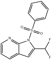 1-(苯磺酰基)-2-(二氟甲基)-1H-吡咯并[2,3-B]吡啶 结构式