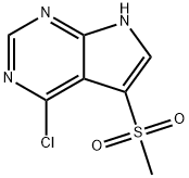 4-氯-5-(甲基磺酰基)-7H-吡咯并[2,3-D]嘧啶 结构式