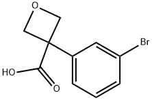 3-(3-Bromophenyl)oxetane-3-carboxylic acid 结构式