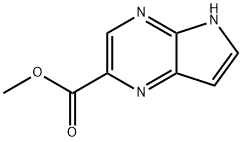 5H-吡咯并[2,3-B]吡嗪-2-羧酸甲酯 结构式