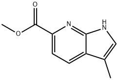 methyl 3-methyl-1H-pyrrolo[2,3-b]pyridine-6-carboxylate 结构式