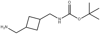 3-(aMinoMethyl)- cyclobutyl, 1-Boc-aMinoMethyl 结构式