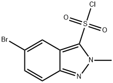 5-BROMO-2-METHYL-2H-INDAZOLE-3-SULFONYL CHLORIDE 结构式