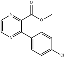 3-(4-Chloro-phenyl)-pyrazine-2-carboxylic acid Methyl ester 结构式