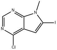 4-氯-6-碘-7-甲基-7H-吡咯并[2,3-D]嘧啶 结构式