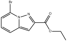 7-溴吡唑并[1,5-A]吡啶-2-羧酸乙酯 结构式