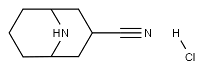 (1S,5R)-9-AZABICYCLO[3.3.1]NONANE-3-CARBONITRILE,HYDROCHLORIDE 结构式