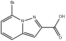7-Bromopyrazolo[1,5-a]pyridine-2-carboxylic acid 结构式