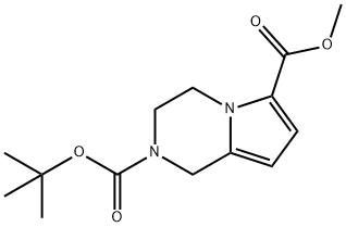 2-叔丁基 6-甲基1H,2H,3H,4H-吡咯并[1,2-A]吡嗪-2,6-二甲酸酯 结构式