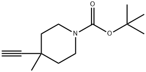 4-乙炔基-4-甲基哌啶-1-羧酸叔丁酯 结构式