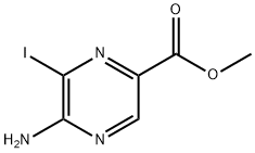 5-Amino-6-iodo-pyrazine-2-carboxylic acid methyl ester 结构式