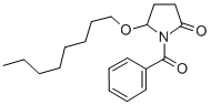 2-Pyrrolidinone, 1-benzoyl-5-(octyloxy)-, (+-)- 结构式