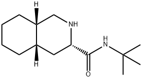 N-叔丁基-十氢异喹啉-3(S)-甲酰胺 结构式